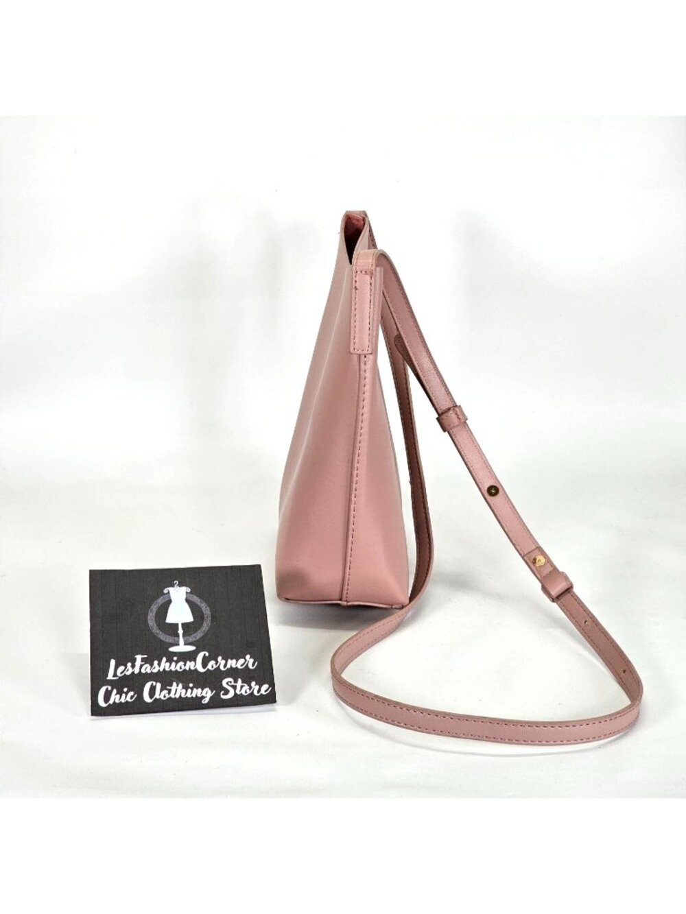 ANTHROPOLOGIE Women's Blush Samara Bucket Shoulder Bag Crossbody Size M 1234 - Picture 12 of 14